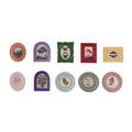 Resin Mini Framed Magnet Multi Color 10 Styles
