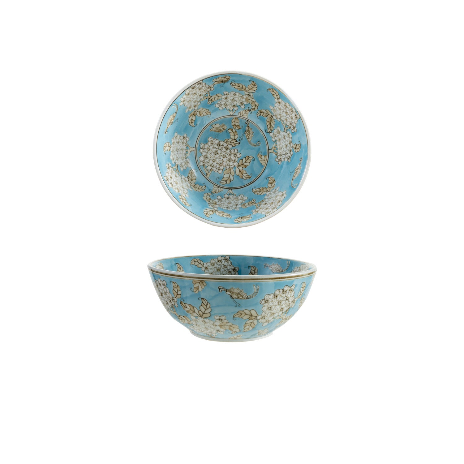 Stoneware Serving Bowl w Cherry Blossoms