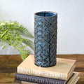 11.5" Dark Blue Diamond Vase