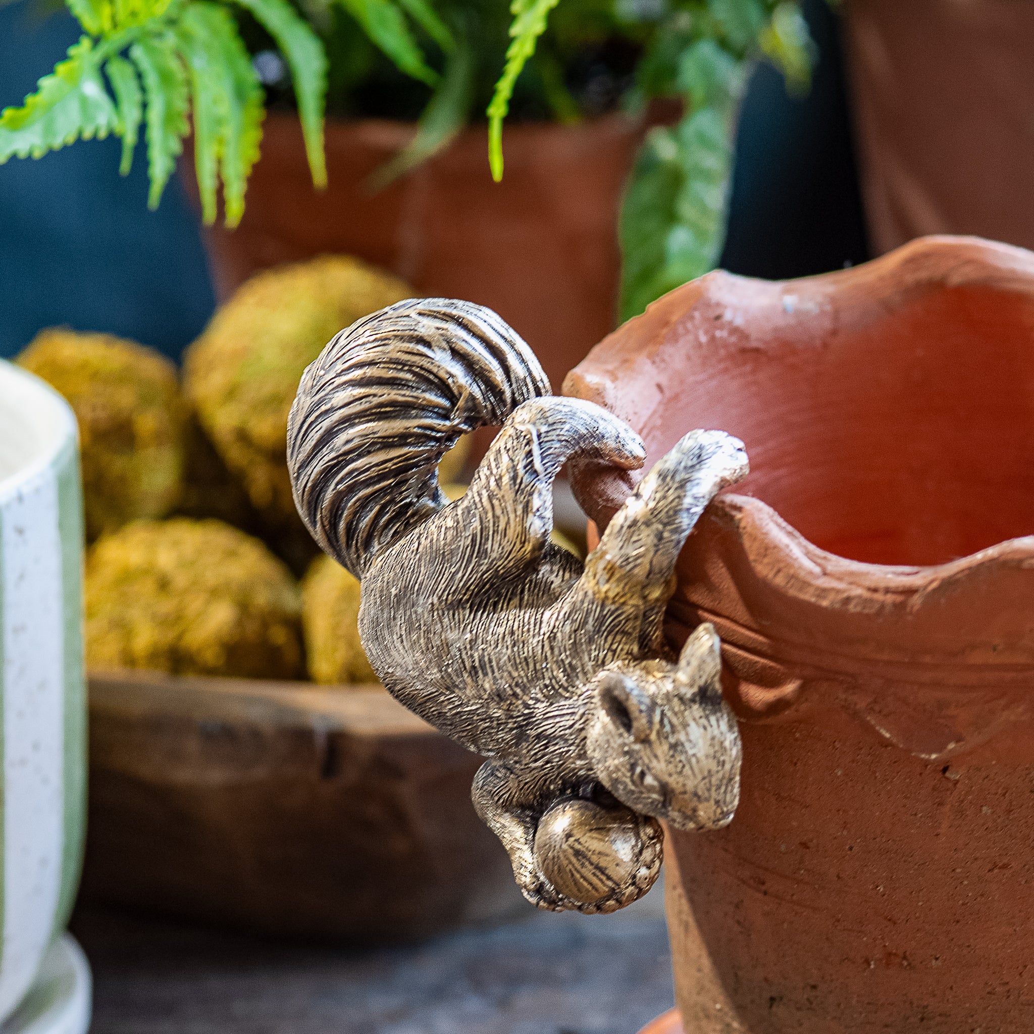 Polyresin Squirrel Pot Hanger