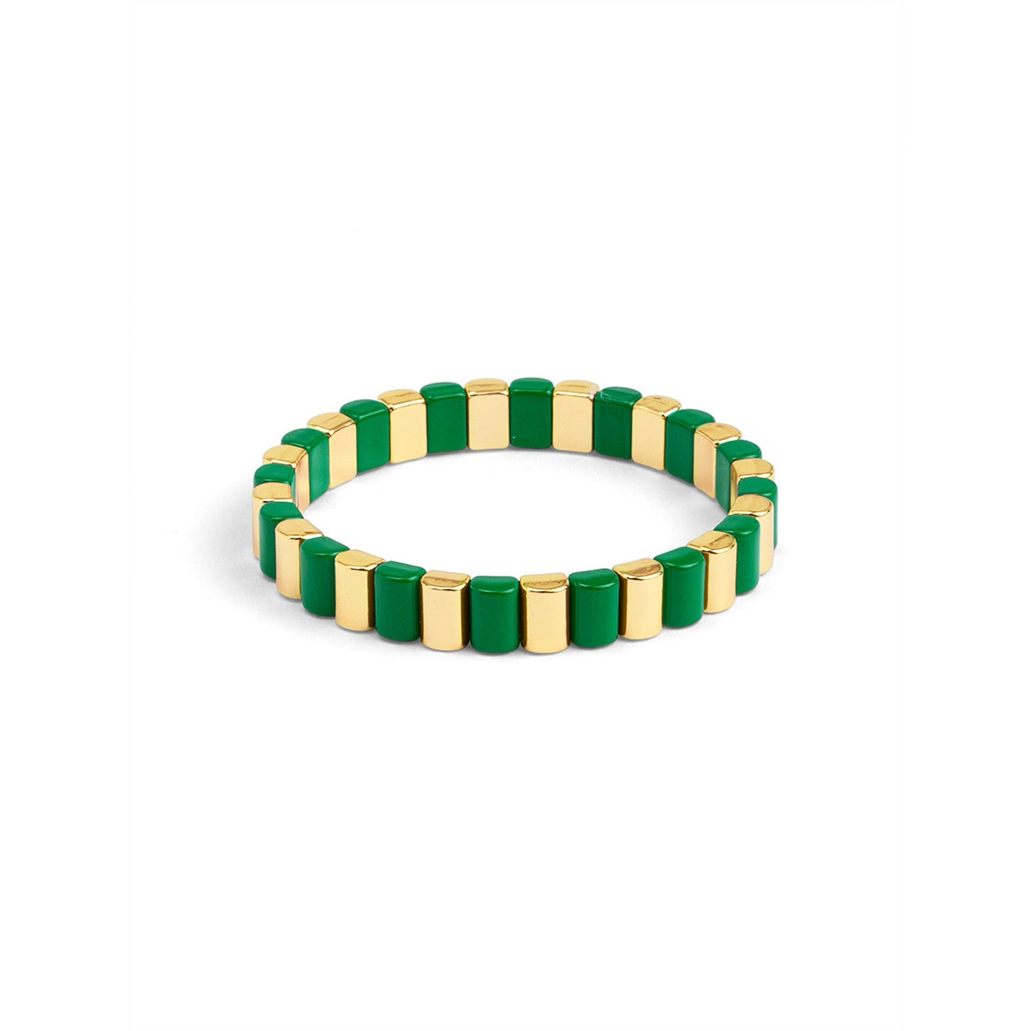 Enamel Tile Stretch Bracelet