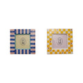 Sq Stoneware Photo Frame w Pattern 2 Styles