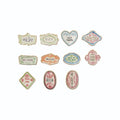 3" Stoneware Magnet w Electroplating 11 Styles