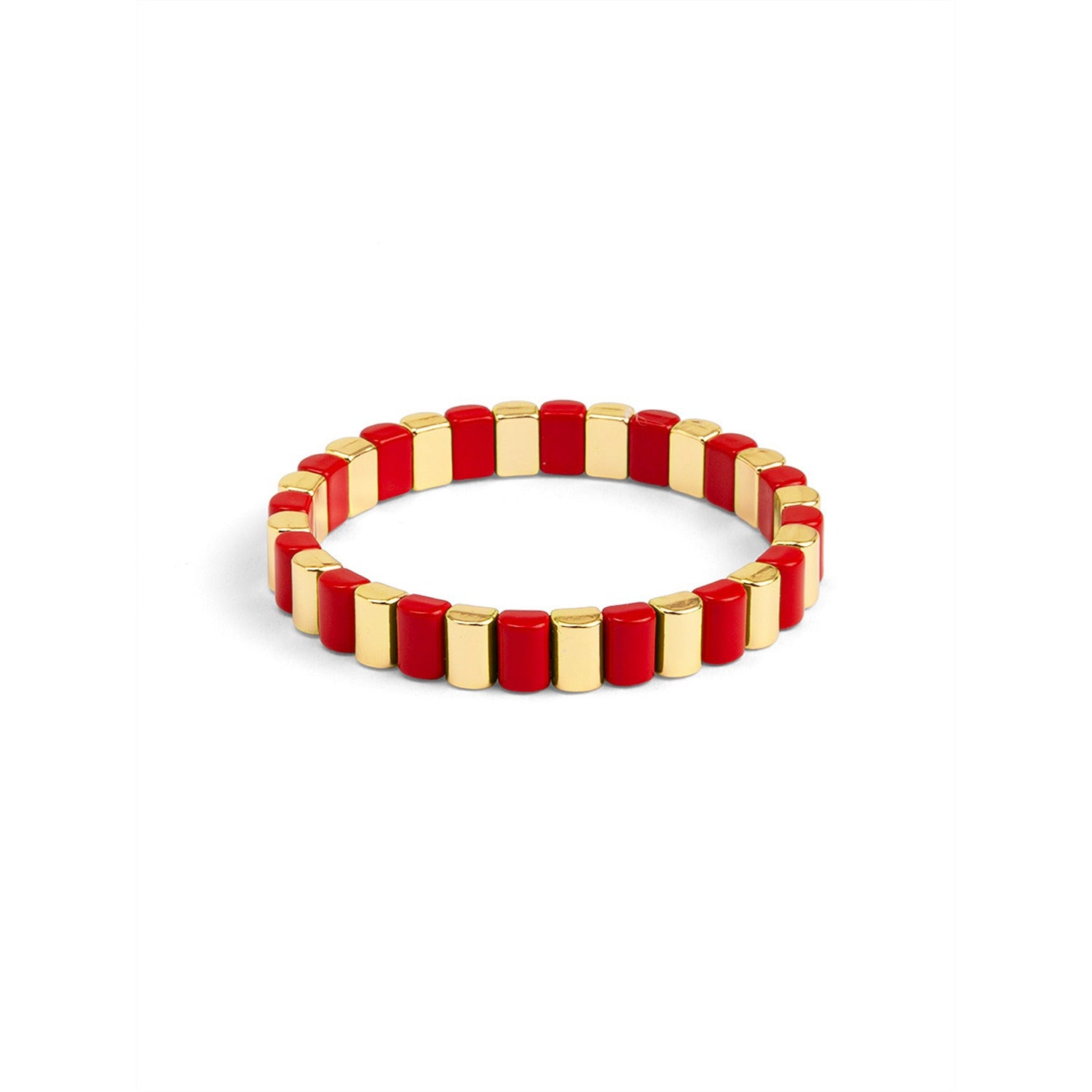 Enamel Tile Stretch Bracelet